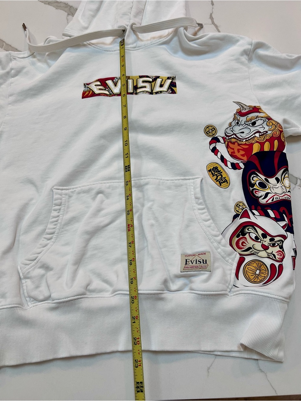 Evisu Daruma Buddies graphic Japanese hoodie - Picture 8 of 9